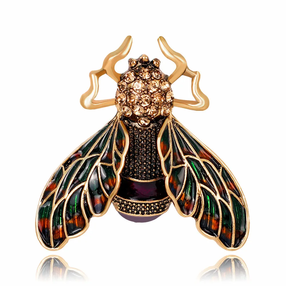 SB262 - Retro alloy drip brooch