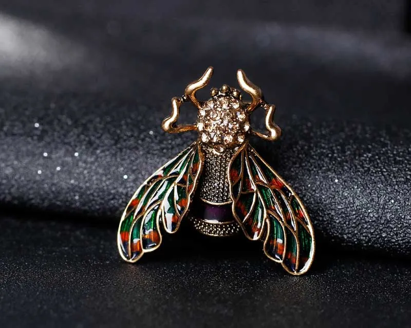 SB262 - Retro alloy drip brooch