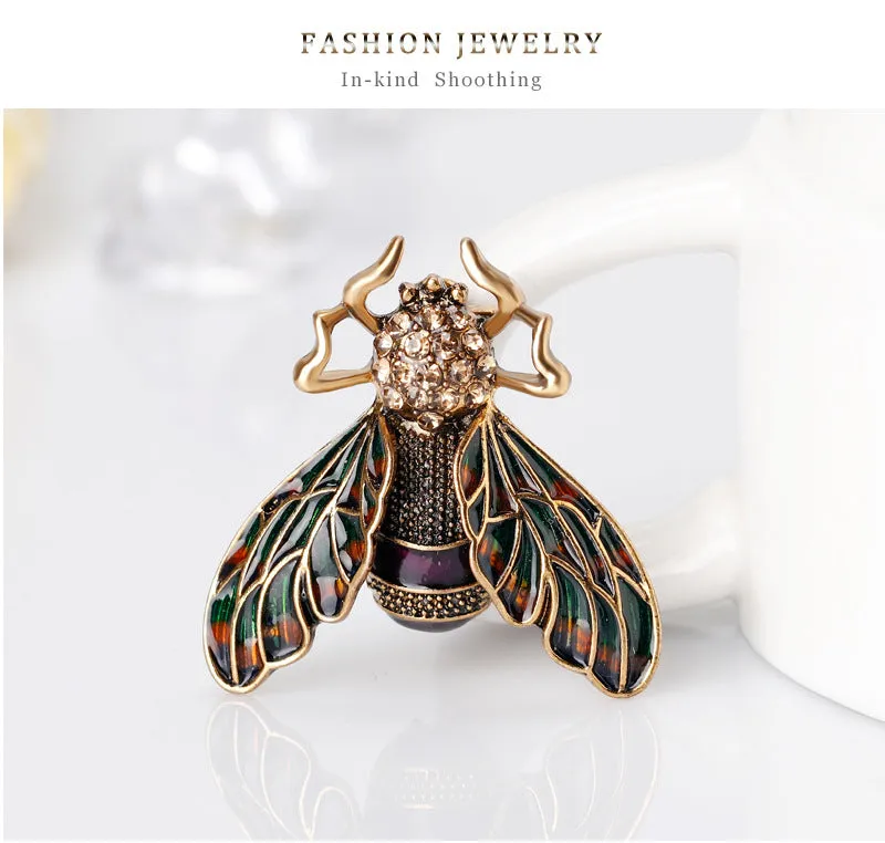 SB262 - Retro alloy drip brooch