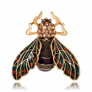 SB262 - Retro alloy drip brooch