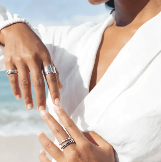 Shanti Sterling Silver Anxiety Ring