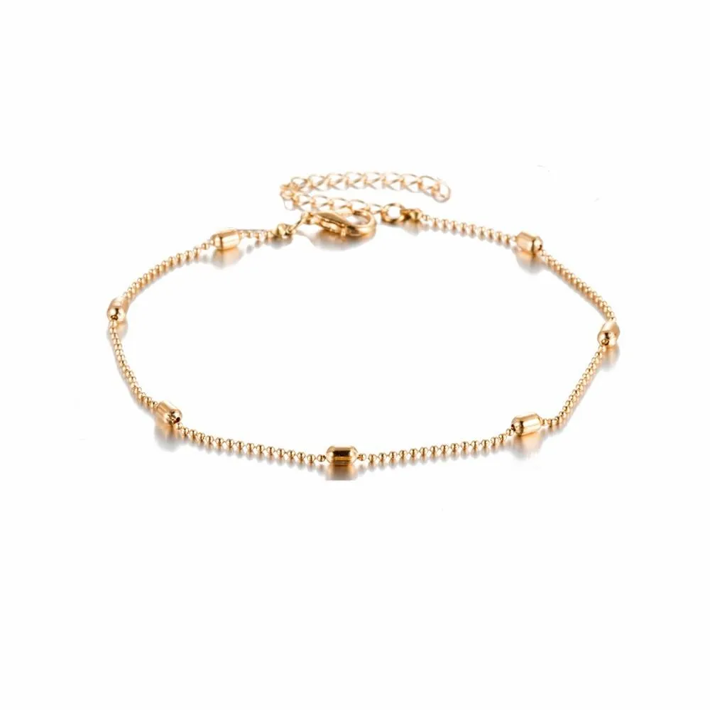 Simple Heart Female Anklets