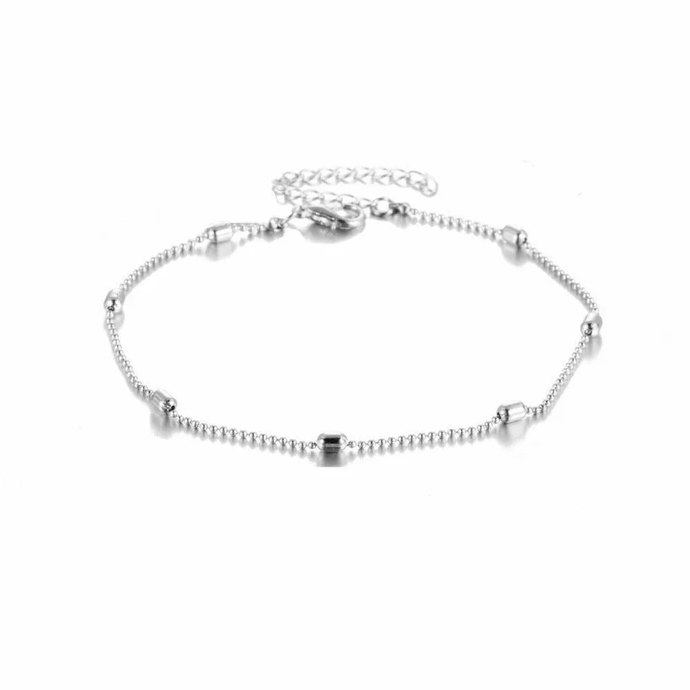 Simple Heart Female Anklets