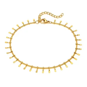 Stainless Steel Dangle Anklet for Women Fringe Chain Anklet Jewelry
