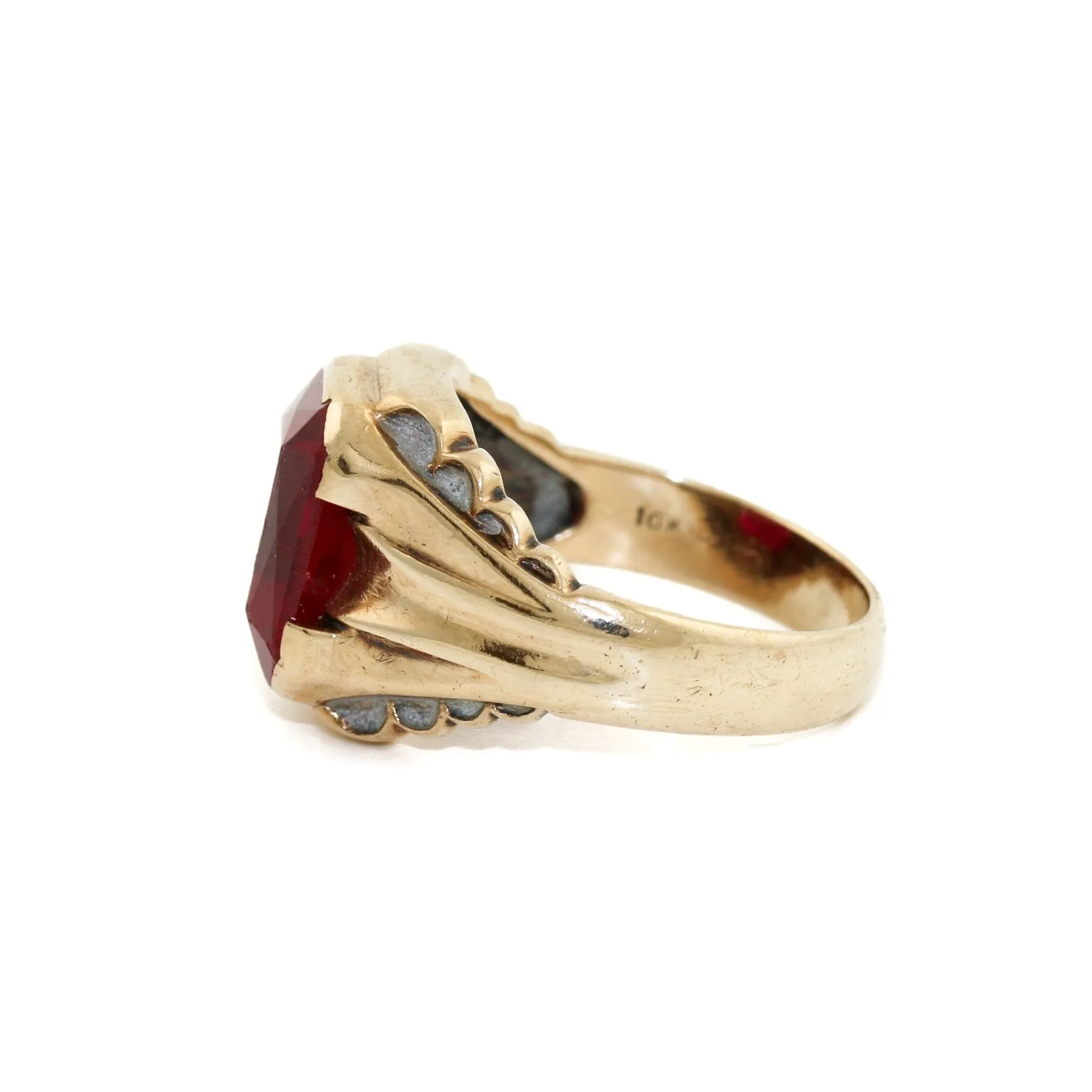Synthetic Rub Ring 10k Ring