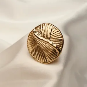 TFC 24K Roundy Round Gold Plated Adjustable Ring