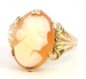 Timeless 9ct Yellow Gold Cameo Ring - A Touch of Vintage Elegance