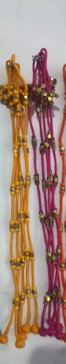 Tribal Anklets with golden beads