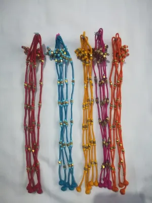 Tribal Anklets with golden beads