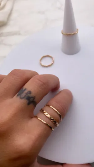 Twist Ring - Gold Filled - Stackable