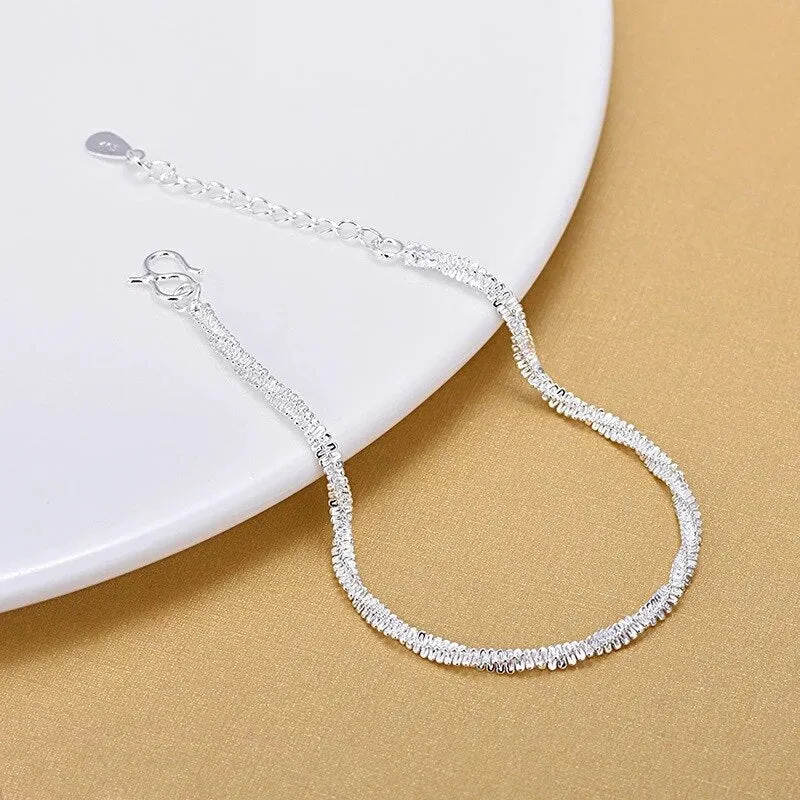 Vintage popular women's silver anklet