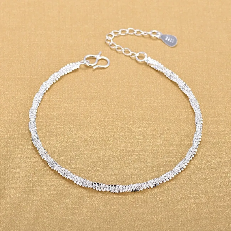 Vintage popular women's silver anklet