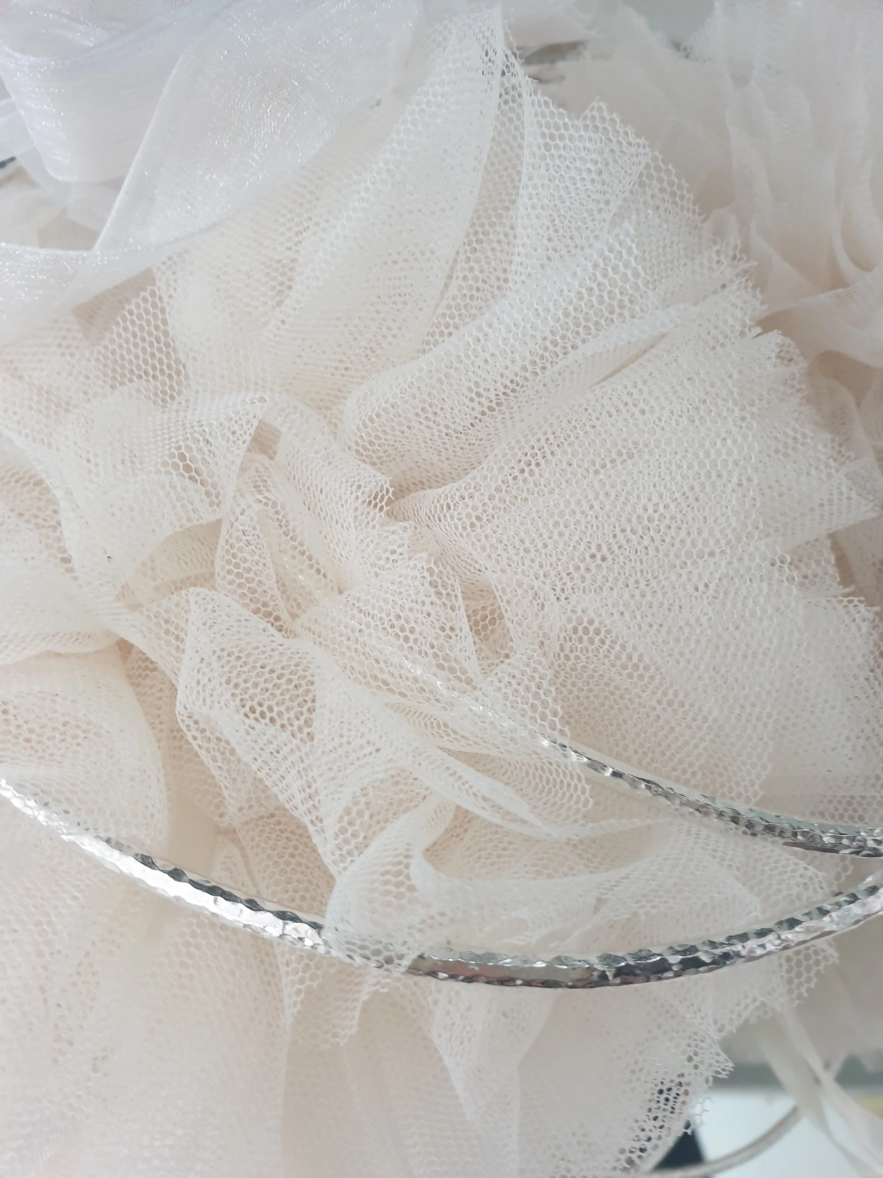 Wedding Crowns (Stefana) -  Deluxe Silver Hammered