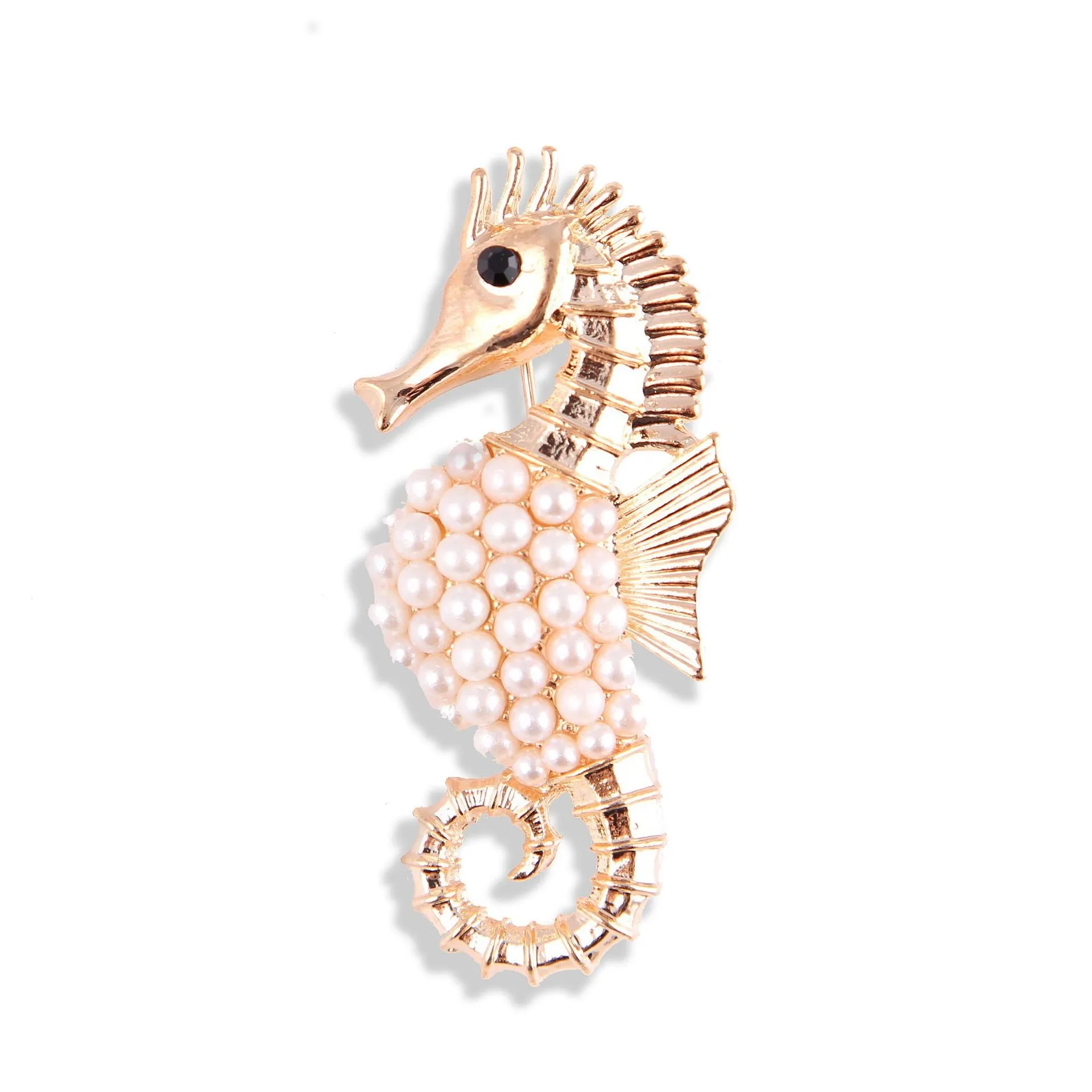 XSB013 - Retro Seahorse Brooch