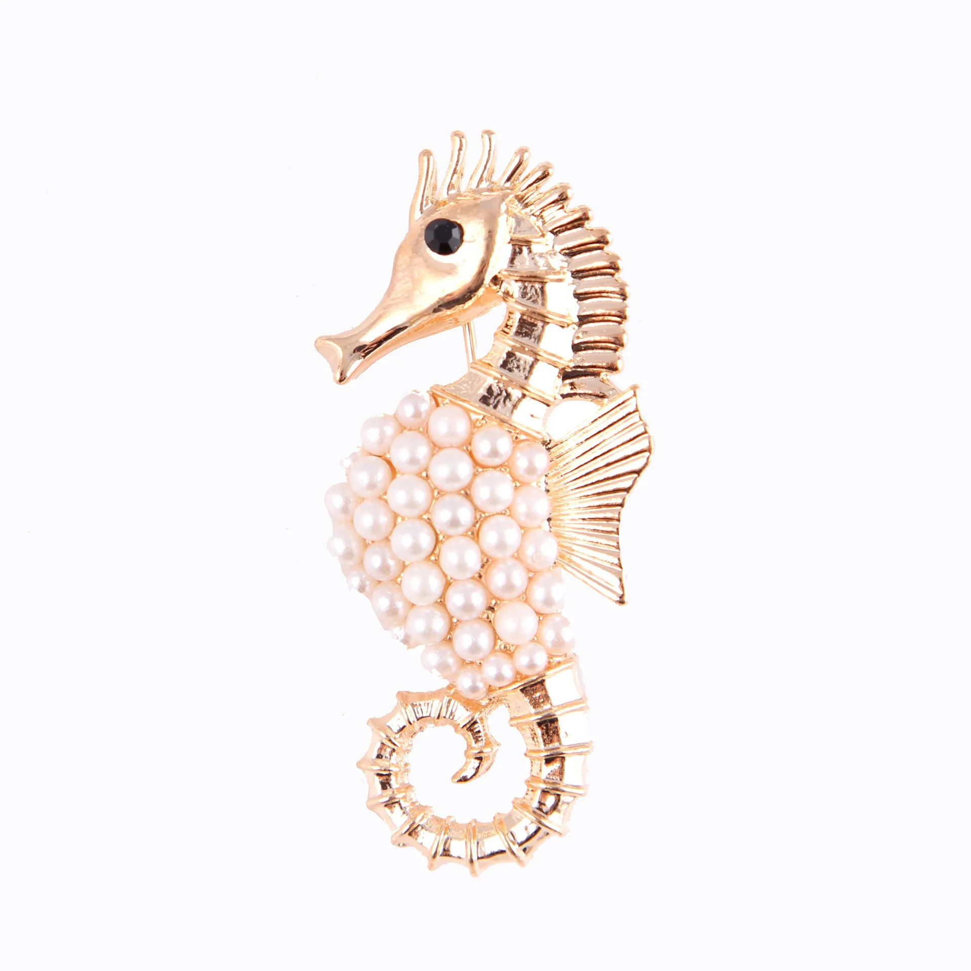 XSB013 - Retro Seahorse Brooch